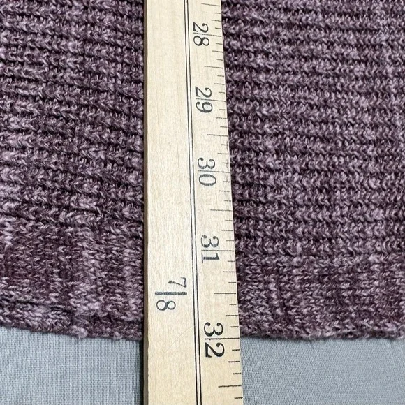 Pure Jill Sweater Women XL Mauve Textured Knit Cotton Blend Oversized Cozy - Picture 12 of 12